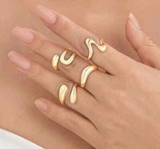 Set 4 Stck. Klobige Ringe