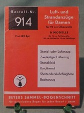 Mode Schnittmuster Beyers Sammel-Bogenschnitt Luft- und Strandanzüge für Damen