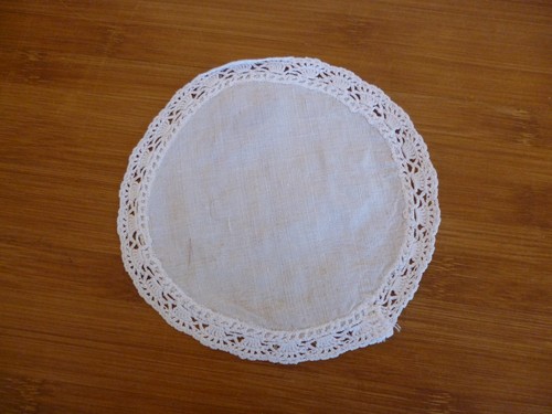 Weiße runde tischdecke - runde,