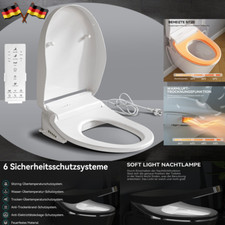 Smart Dusch WC Bidet Sitz Aufsatz Gewärmter Toilettensitz mit Warmluft Trocknung