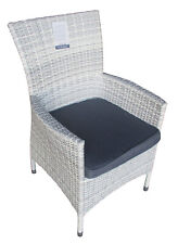 Polyrattan Gartenstuhl Loungesessel XL extra breit Gartensessel Alu wetterfest