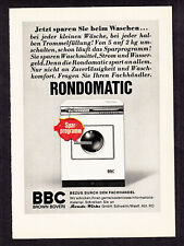 3w5457/ Alte Reklame von 1966 – Waschmaschine RONDOMATIC – Rondo-Werke – Schwelm