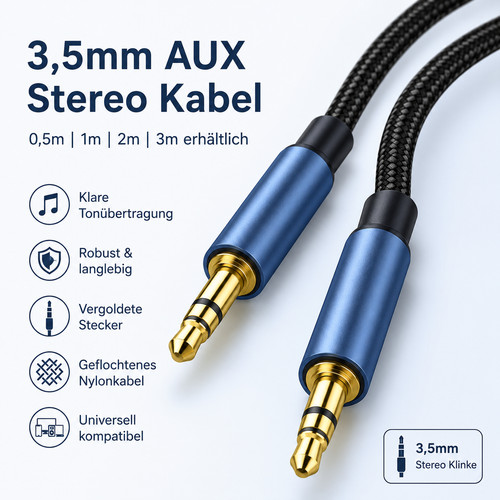 Aux kabel klinke stecker - kabel, klinke-stecker