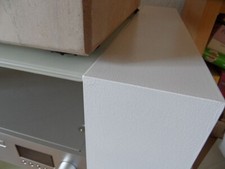 HIFI Phono Rack Stand Weiss Glas MDF Audio regal vinyl modern