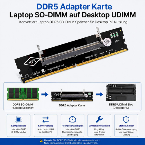 C71 ddr5 adapter karte - ddr5, für