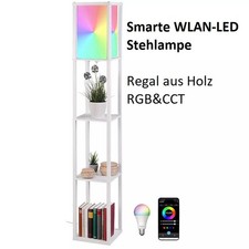NEU Stehlampe Holz Regal LED