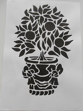 Schablone baum mit - schablone,