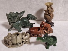 5 x ältere  geschnitzte Stein