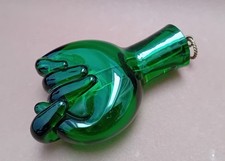 Schnupftabakglas Neidfaust grün Hand Finger mundgeblasen Flasche Dose