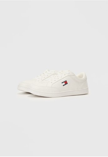 Tommy jeanssneaker low ecru - jeanssneaker,