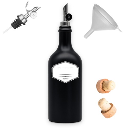 Steinzeug ölflasche 500ml - steinzeug,