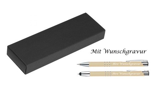 Schreibset mit gravur - gravur, /