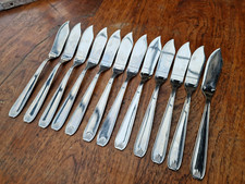 12 Guy Degrenne Vieux Paris satin Fischmesser Edelstahl 18 10 Fischmesser