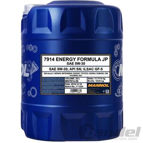 20l motoröl mannol energy - motorÖl,