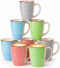 8er Set Kaffeetassen bunt