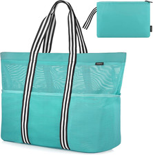 GAGAKU Strandtasche XXL Familie Badetasche Groß Strandtasche Mit Reißverschluss 