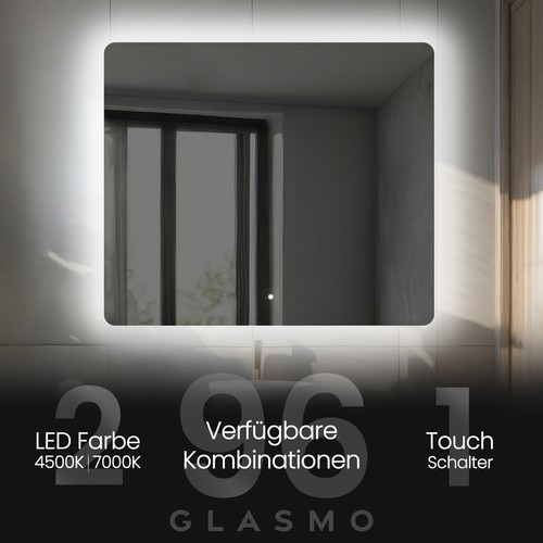 Badspiegel mit led beleuchtung - mit,