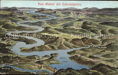 Edertal mit gebiet der - mit,