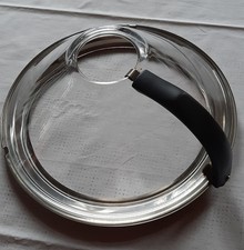 Brathaube Glas und Metallring mit Hitzeschutzgriff, für Pfannen D = 24-28 cm