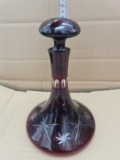 Art Deco Rubin Glaskaraffe