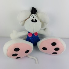 Diddl Maus ❤️ Plüschfigur XL 70cm groß 90er Jahre Stofftier blau Retro ❤️ 