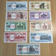1-500 Zloty 9 Geldscheine