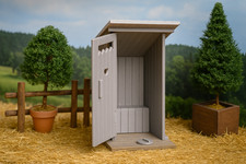 Modelleisenbahn Spur G Plumpsklo Donnerbalken Aussentoilette Gartenbahn