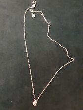 Swarovski Kette 43cm Lang Mit Tropfenstein