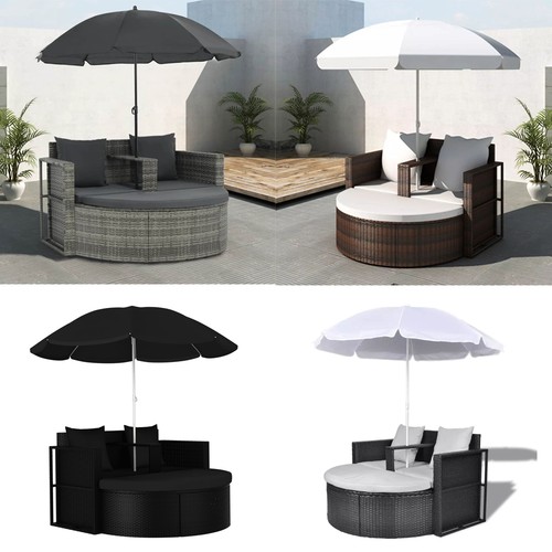 Gartenbett mit sonnenschirm - gartenbett,