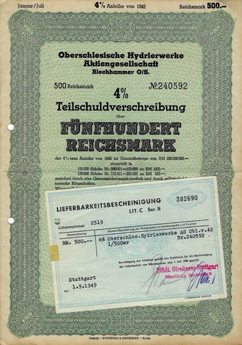 Oberschlesische hydrierwerke - oberschlesische,