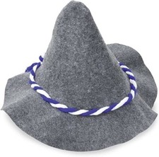 1 Stück Seppelhut Blau/Weiße Kordel Filzhut Trachtenhut Seppel Bier