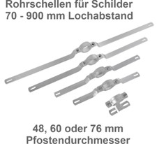 Rohrschellen, für Verkehrszeichen, 48, 60, 76 mm, nach DIN