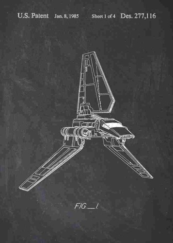Imperial shuttle patent - imperial, print