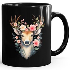 Tasse Hirsch im Blumenkranz