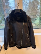 NewYorker Damen Kunst Lederjacke Schwarz Gr. 36 S Neu & Ungetragen Trend Mode