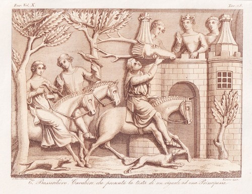 Bas relief ritter prinzessin - bas-relief,
