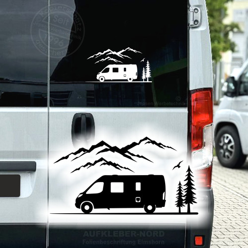 Camper bus autoaufkleber - camper,