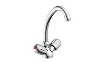 Spültischarmatur - Badarmatur | Chrom • Niederdruck • Zweigriffmischer | 19110