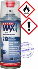 SprayMax 2K-Klarlack, SEIDENMATT, 400ml Sprühdose, Benzinfest, UV-Fest