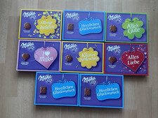 leere Milka Verpackung zum sammeln Süßwaren Schokolade 8 Stück