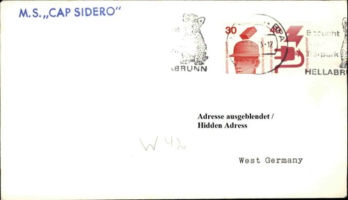 Schiffspost brief stempel - schiffspost,
