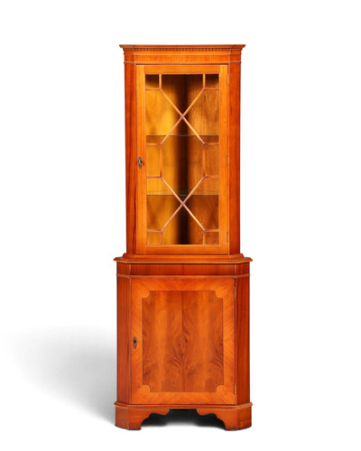 Englische eckvitrine 60er echt - eckvitrine,