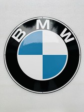 Emailschild BMW Motorrad Auto Werkstatt - 60cm - Original 60er Jahre