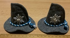 2 Mini Oktoberfest Hüte, Bayern Trachtenhut Seppelhut, Dekohüte, ca. 7 cm hoch