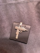 Silber 925 Anhänger Pistole Uzi