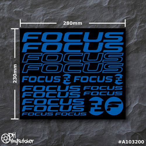 Focus stickersatz azurblau - azurblau, |