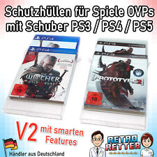 Schutzhüllen PS3 PS4 PS5 Spiel OVP mit Schuber Karton V2 Sony PlayStation 3 4 5