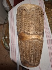 Original Afrikanische Große Trommel, Hand Trommel mit Tierfellbespannung H 43cm
