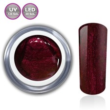 Farbgel Metallic Effekt Red Berry Rot LED UV-Gel French Nail Art Nagel Design