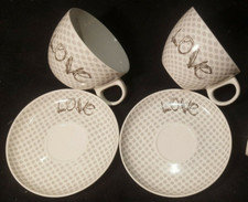 Nana Porzellan Love Mug Jumbo Cappuccino 0,5 L. 1x Tasse + Untertasse